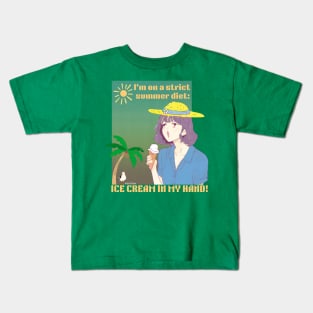 I'm on a strict  summer diet: Kids T-Shirt